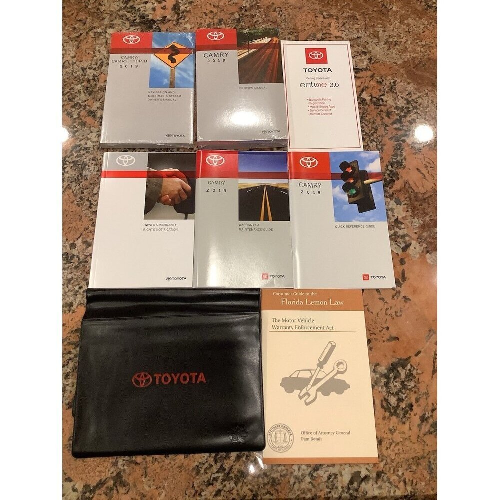 2019 Toyota Camry Owners Manual With Navigation System & Case, New